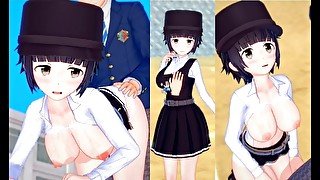 【エロゲーコイカツ！】艦これ 霰3DCG巨乳アニメ動画(艦隊これくしょん)[Hentai Game Koikatsu! Arare(Anime 3DCG Video)]