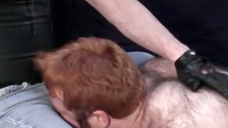 Submissive redhead chubby bear gets fucked in mouth