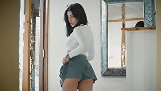 Gorgeous Tabatha Lust's body covered with cum after hard sex