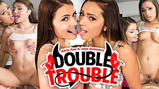 Double Trouble - WankzVR - VR Porn Video - SexLikeReal