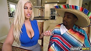 Interracial fucking with large boobs blondie Bridgette B. HD