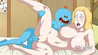 Rick and Morthy - Beth Smith uses Meeseeks to satisfy her sexual desires (cartoon porn).