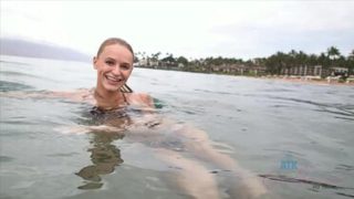 Emma looks so tasty when look in the ocean