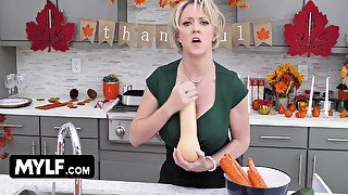 Hot Blonde Milf Gets Her Wet Pussy Stuffed With Big Throbbing Cock On Thanksgiving - Teaser Video