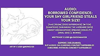 Audio: Borrowed Confidence: Your Shy Girlfriend Steals Your Size!