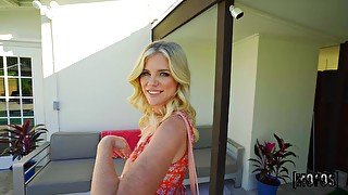 POV video of horny blonde Nikki Sweet getting fucked from behind