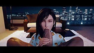 Tifa Hot Blowjob On A Cold Night - Final Fantasy - [3D-SFM]