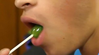 Latino ass plowed while licking lollipop