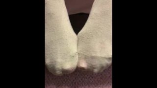 Teen girl socks up close ASMR