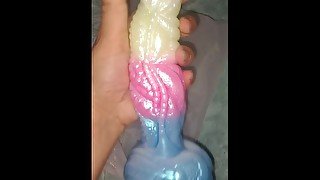 LOVE my Leyuto Basilisk Dildo! Ridges make me cum more than any other dildo Unboxing@AmzNaughtytooys