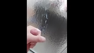 Big cumshot in the shower