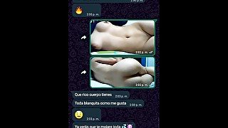 Conversación de WhatsApp 📲le pago la renta dándole mi virginidad, me hace gemir mucho 💦🔥