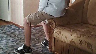 Osiris Sneakers Big Load And Cum Wearing Cargo Shorts