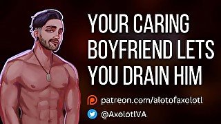 [M4F] Your Caring Boyfriend Lets You Drain Him  Vampire Mdom ASMR Audio Roleplay