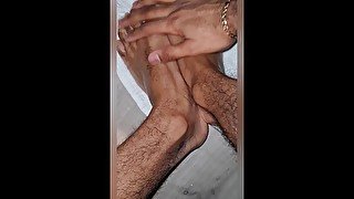 Private feet vid: Moaning, spitting, edging, massaging - OF hung_yn1