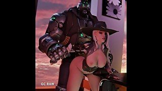 BOB! DO SOMETHING! Ashe want Sex with Big Dick in Doggy style. GCRaw. Overwatch