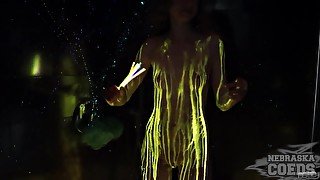 Glowstick Experiment With Areana Behind The Scenes - NebraskaCoeds