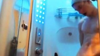 Cute Russian with big cock in shower