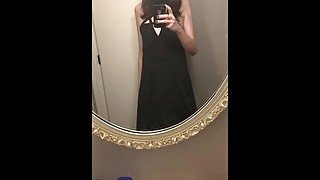 Penis wiggle through dress