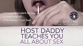 HOST DADDY TEACHES YOU ABOUT SEX [Audio role-play for women] [M4F] [In English]