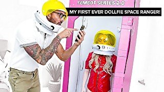 Freaky Fembots - Tiny LifeLike Doll Haley Spades In Latex Costume Gets Her Wet Plump Pussy Creampied