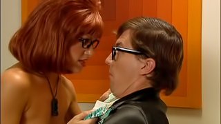 Redhead Beverly Lynne Masturbating with her Sexy Glasses On