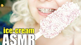 Hot MILF eating ice-cream