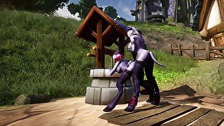 Draenei Futa Fucks Draenei Girl on the Wishing Well | Warcraft Porn Parody