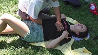 Public breast massage