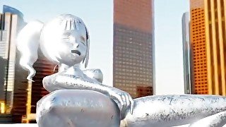 Nude statue of the sunset