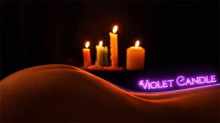 Growing Passion in the Candlelight. Oil Massage and Ton of Cum — Violet Candle