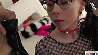 Cute Teen With PigTails Fucked Rough By Her Online Date