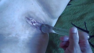 First experienced with glass dildo