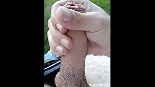 Outdoor cumshot