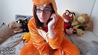 Playing in Front of My Daddy in My Charmander Kigu