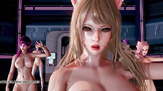 [MMD] Dreamcatcher - SCREAM Striptease Ahri Akali Kaisa Evelynn Seraphine KDA League of Legend