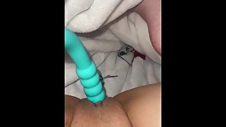 Just a solo girl playing with her soft sensitive little clit