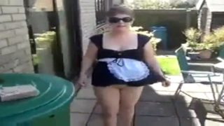 Chubby english wife flashes