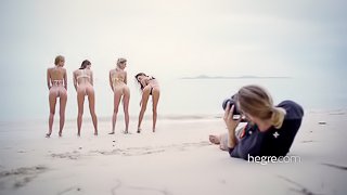 Ariel Marika Melena Mira 4 Nude Beach Nymphs