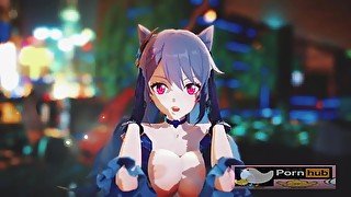 mmd r18 Yoiyoi Kokon Ningguang Keqing sexy bitch 3d hentai