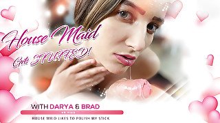 Darya &amp; Brad - House Maid Gets Stuffed