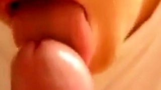 Blowing and stroking his friend and he cums in  mouth