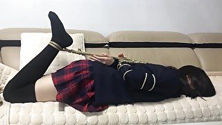 Chinese girl bondage and vibrator