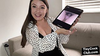 SPH femdom babe disgracing small dicks in her solo video