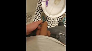 Guy with soft dick pisses in jerky straight mates toilet! Part 2