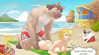 Horse With A Big Dick Fucks A Blonde On The Beach