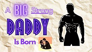 [M4F] A Big Strong Daddy Is Born [Male for female audio erotica] [Daddy Boyfriend]