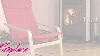 Czech - I enjoy masturbating and toying my pussy by the fireplace