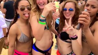 Amateur college group sex session