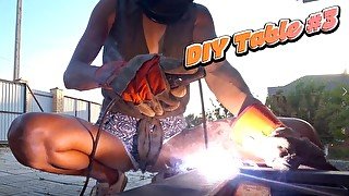 DIY Floating Table 3 - Welding downblouse and nip slip 4k HD (Music)